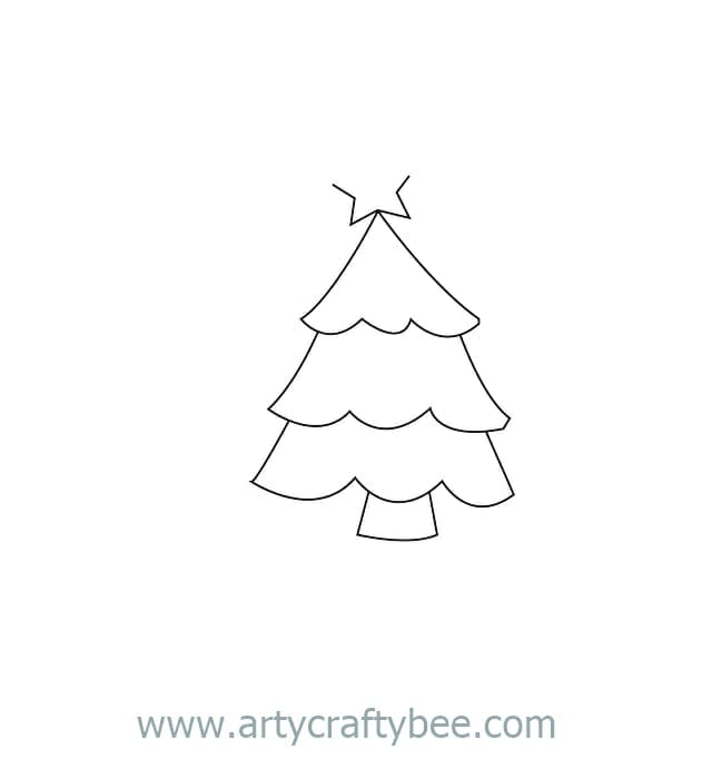 Cute Christmas Tree Drawing Ideas Easy (in 10 minutes) - Arty Crafty Bee