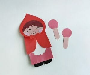 How To Make Paper Bag Puppet Craft Little Red Riding Hood (3 Templates ...