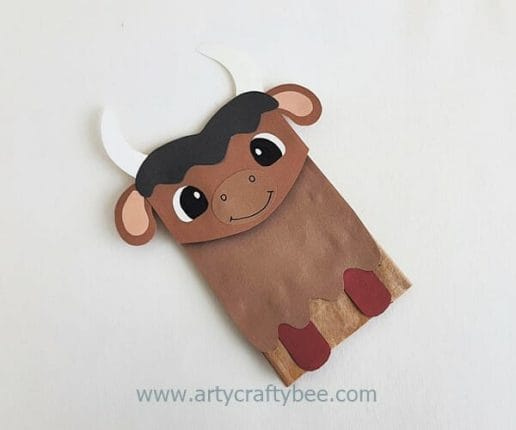 Paper Bag Yak Craft for Preschoolers With Easy Template - Arty Crafty Bee