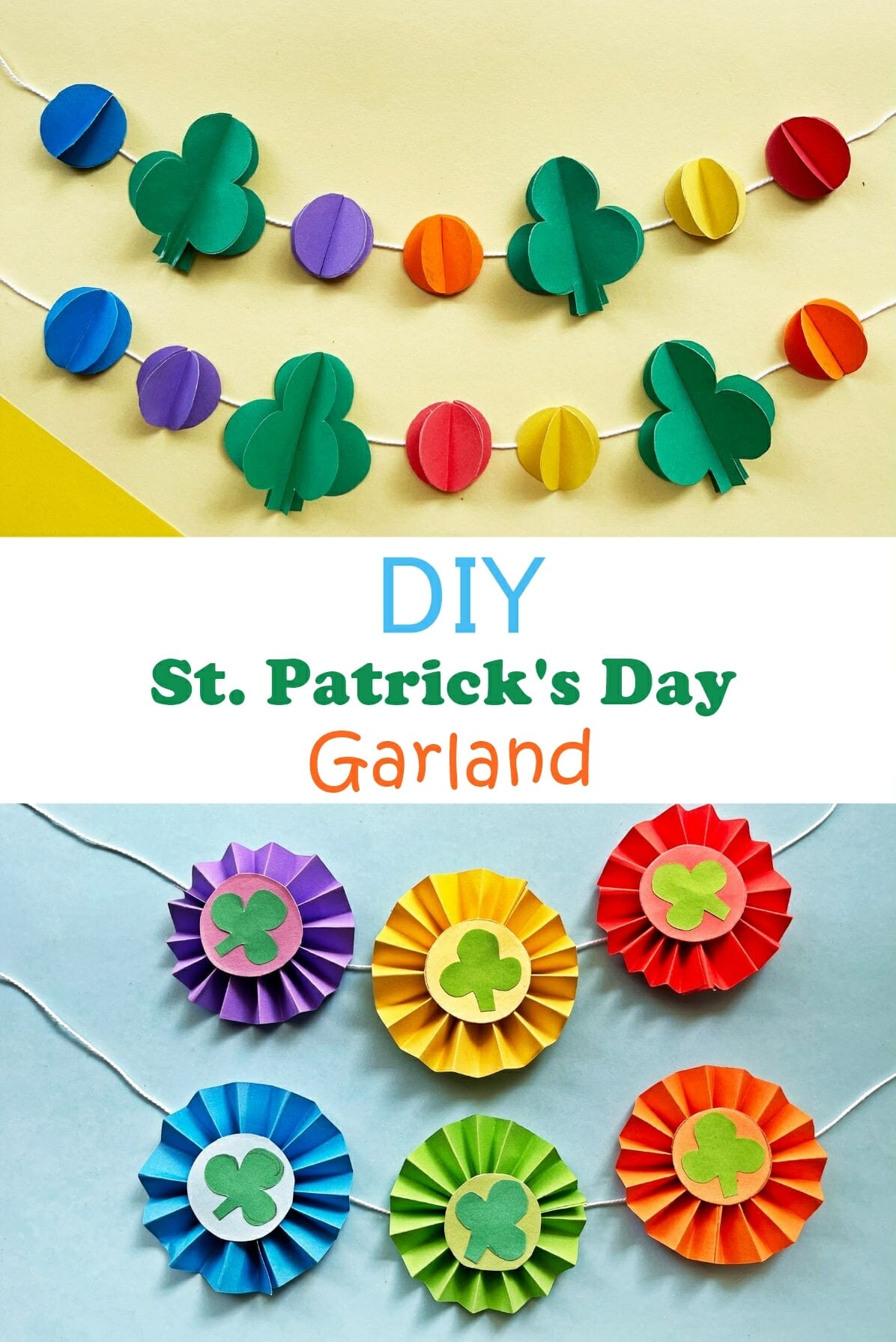 Easy St Patrick’s Day Craft Shamrock Garland (2 Designs) - Arty Crafty Bee