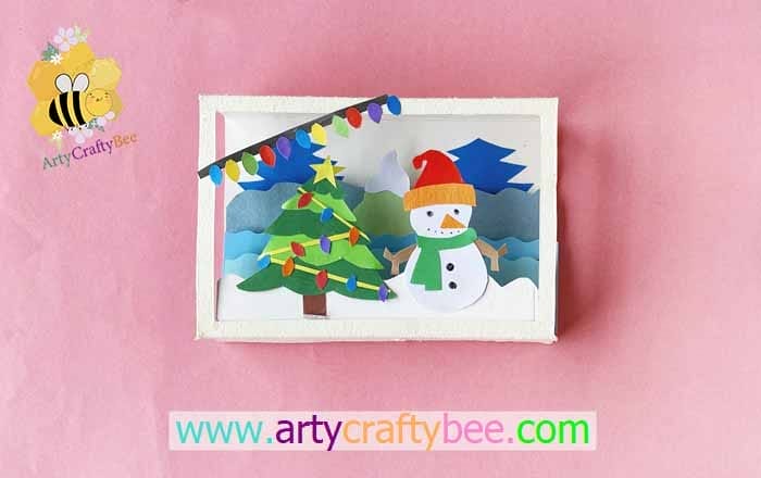 3d christmas scene craft easy